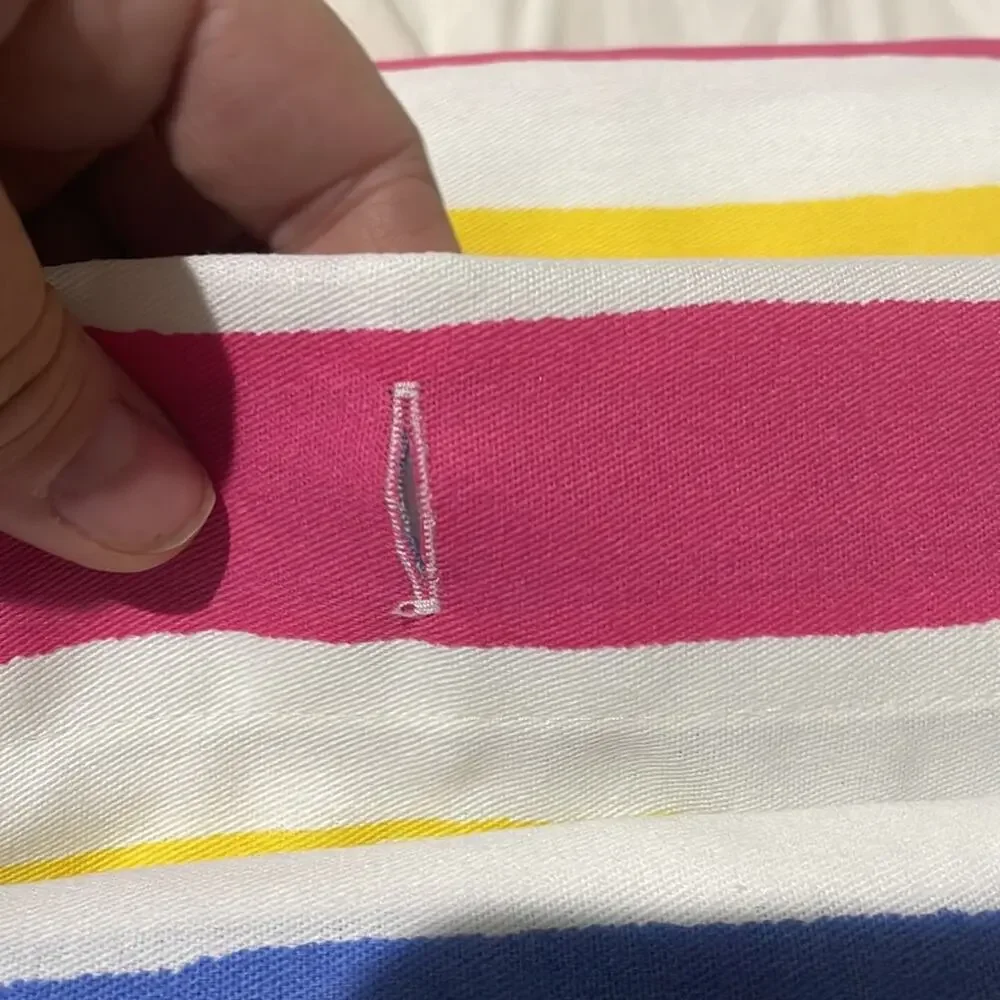 Kate Spade 72”x72” shower curtain painted stripe cotton polyester blend NWT